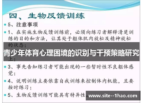青少年体育心理困境的识别与干预策略研究